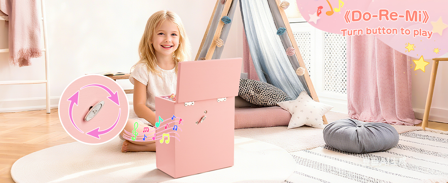 Emfogo 4-Layer Musical Jewelry Box for Girls with Spinning Dancer product details