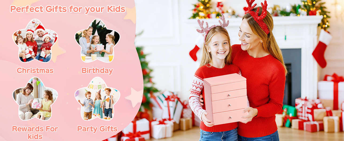 Emfogo 4-Layer Musical Jewelry Box for Girls with Spinning Dancer product details