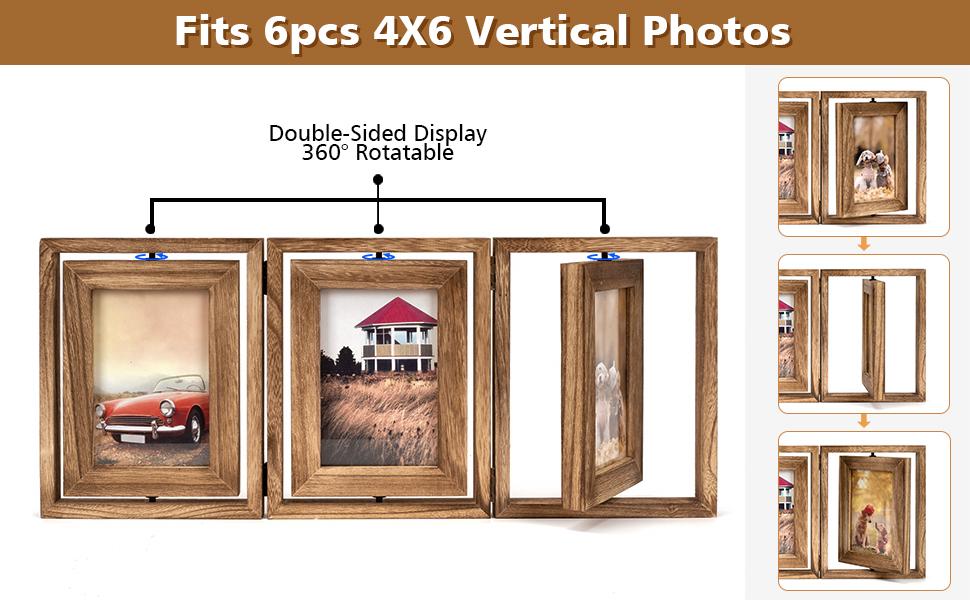 Double-Sided Display Rotatable Picture Frame product details