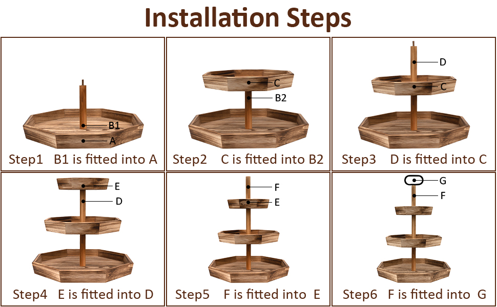 3 tier serving tray product details