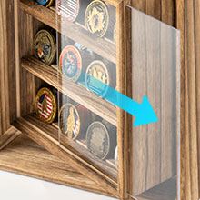 challenge coin display case product details
