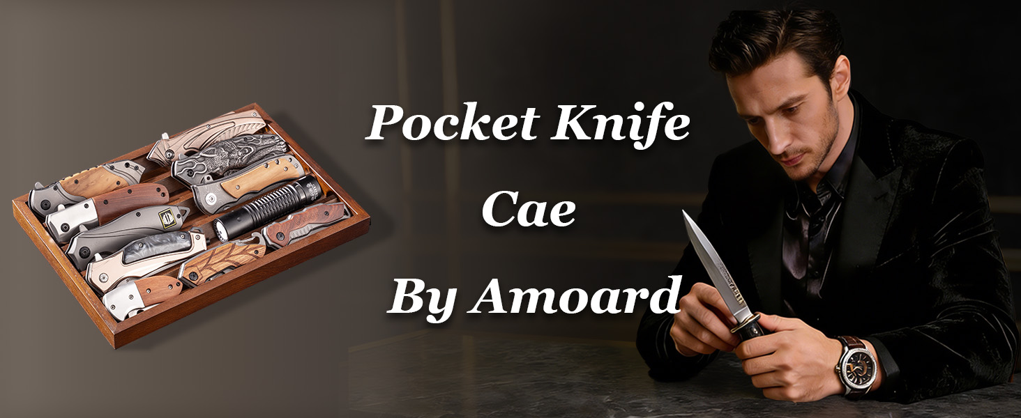 Large Pocket Knife Display Case product details