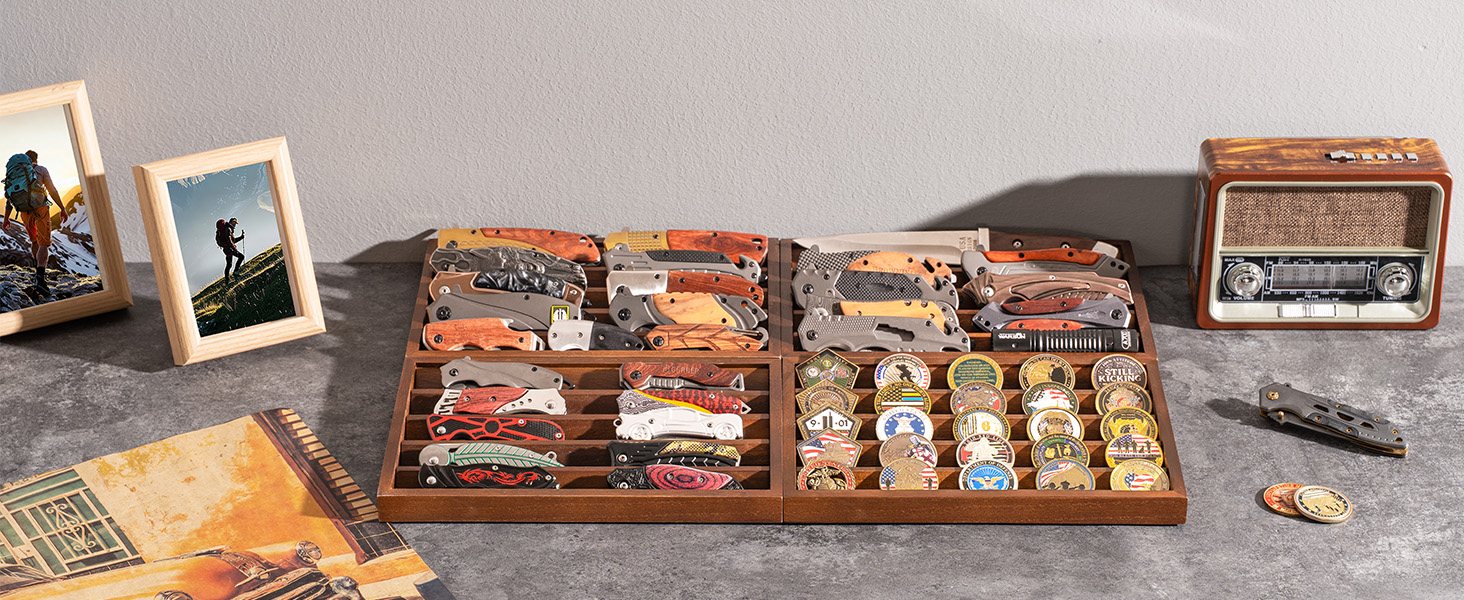 Large Pocket Knife Display Case product details