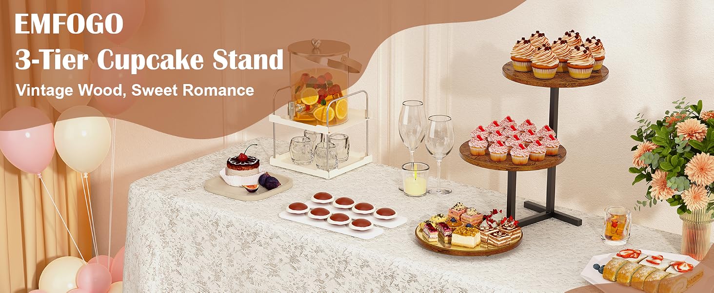 wooden cupcake stand product details