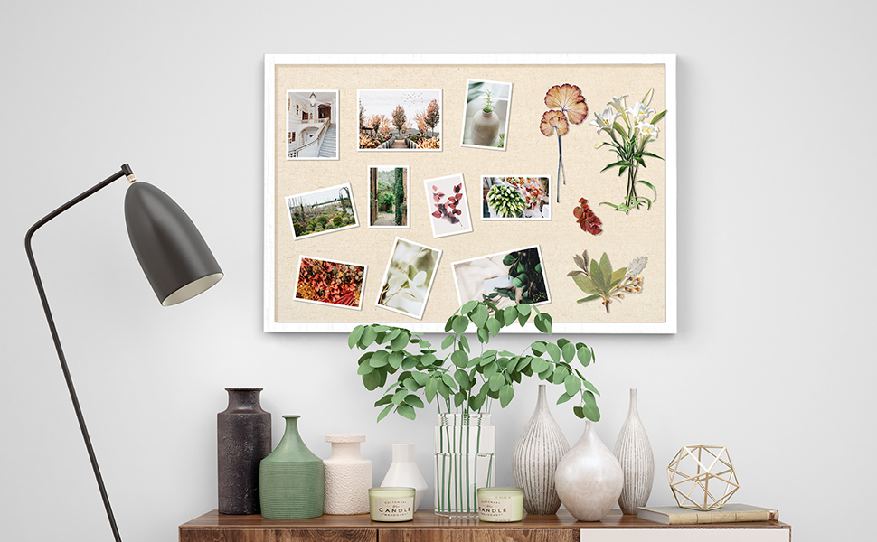 Linen Cork Bulletin Board product details