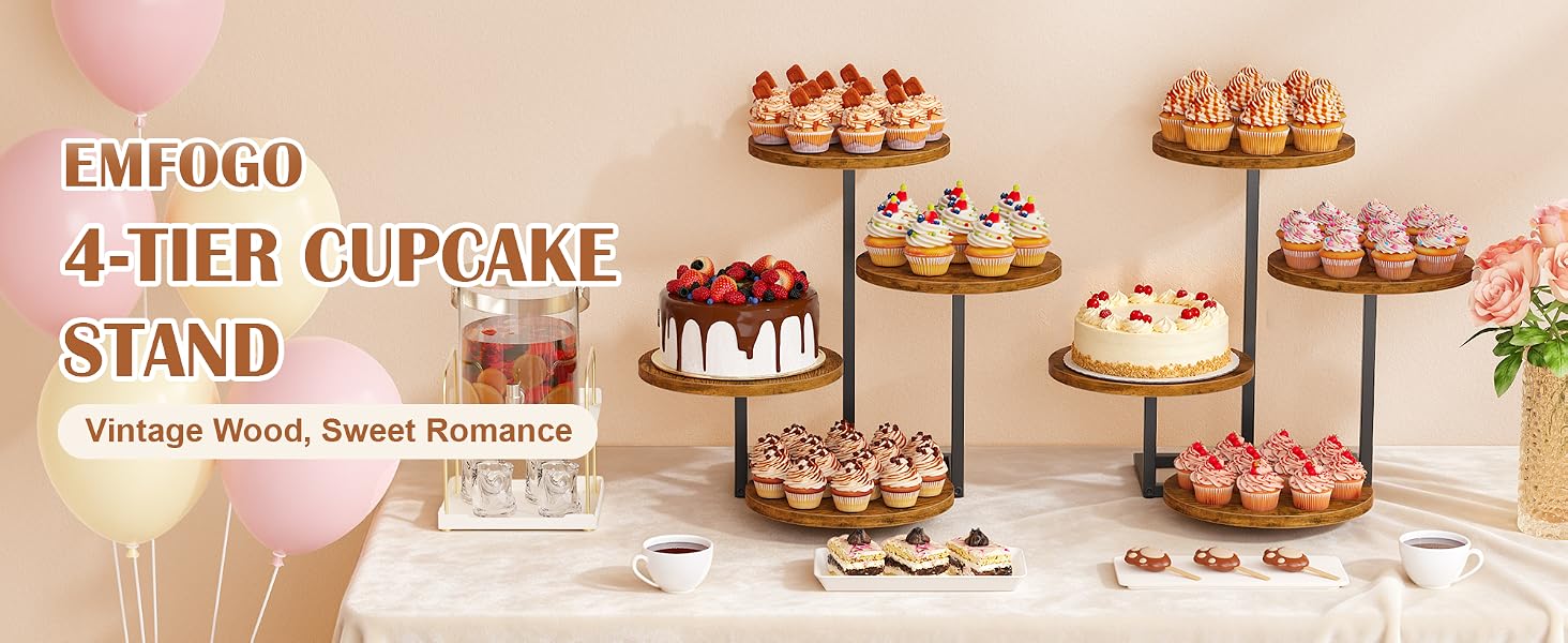 4 Tier Cupcake Tower Stand product details