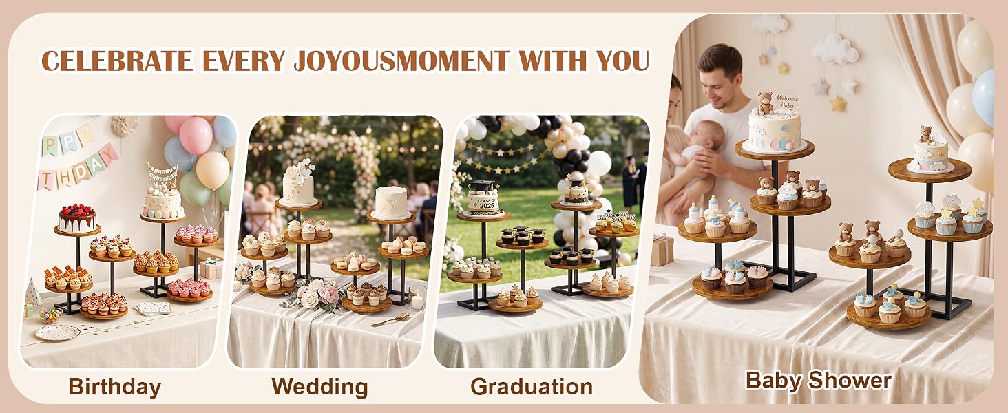 4 Tier Cupcake Tower Stand product details