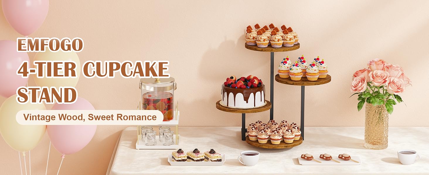4 Tier Cupcake Stand product details