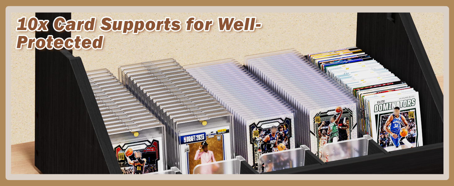 Emfogo 3-Tier Trading Card Display Stand with 5-Row Storage product details