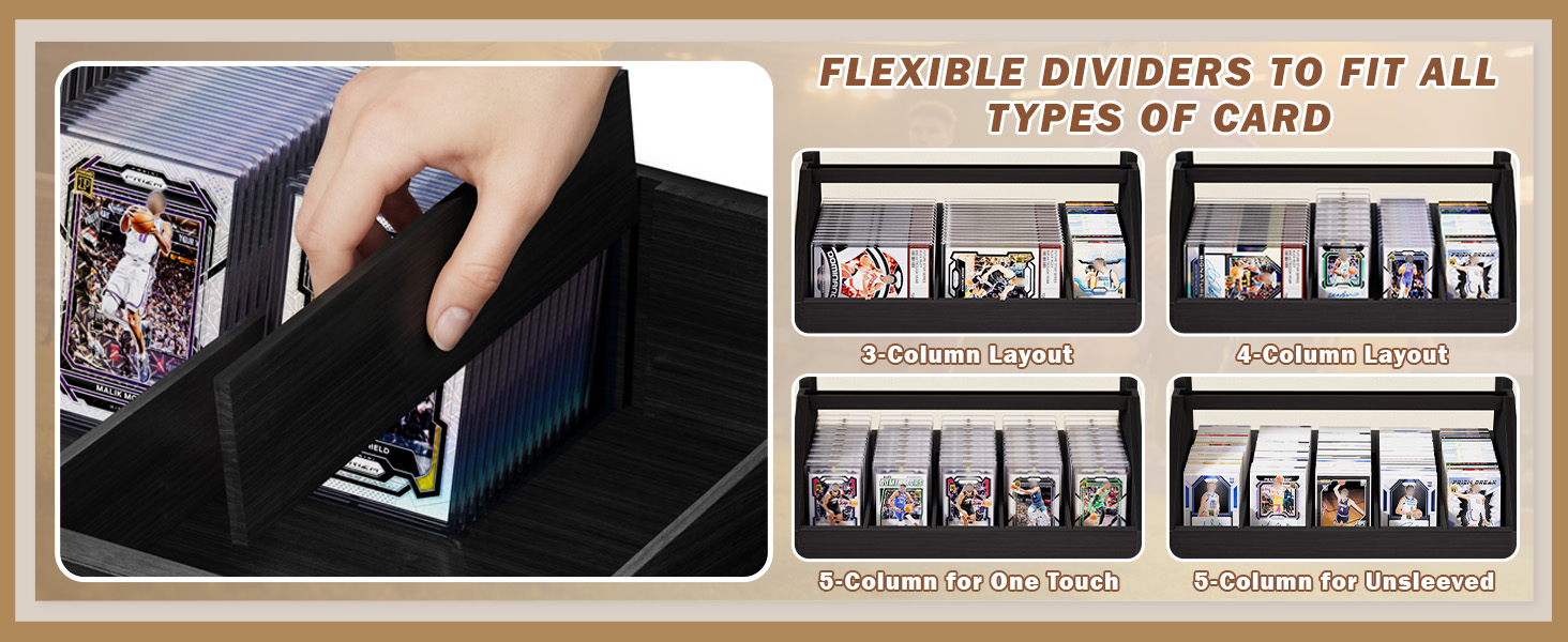 Emfogo 3-Tier Trading Card Display Stand with 5-Row Storage product details
