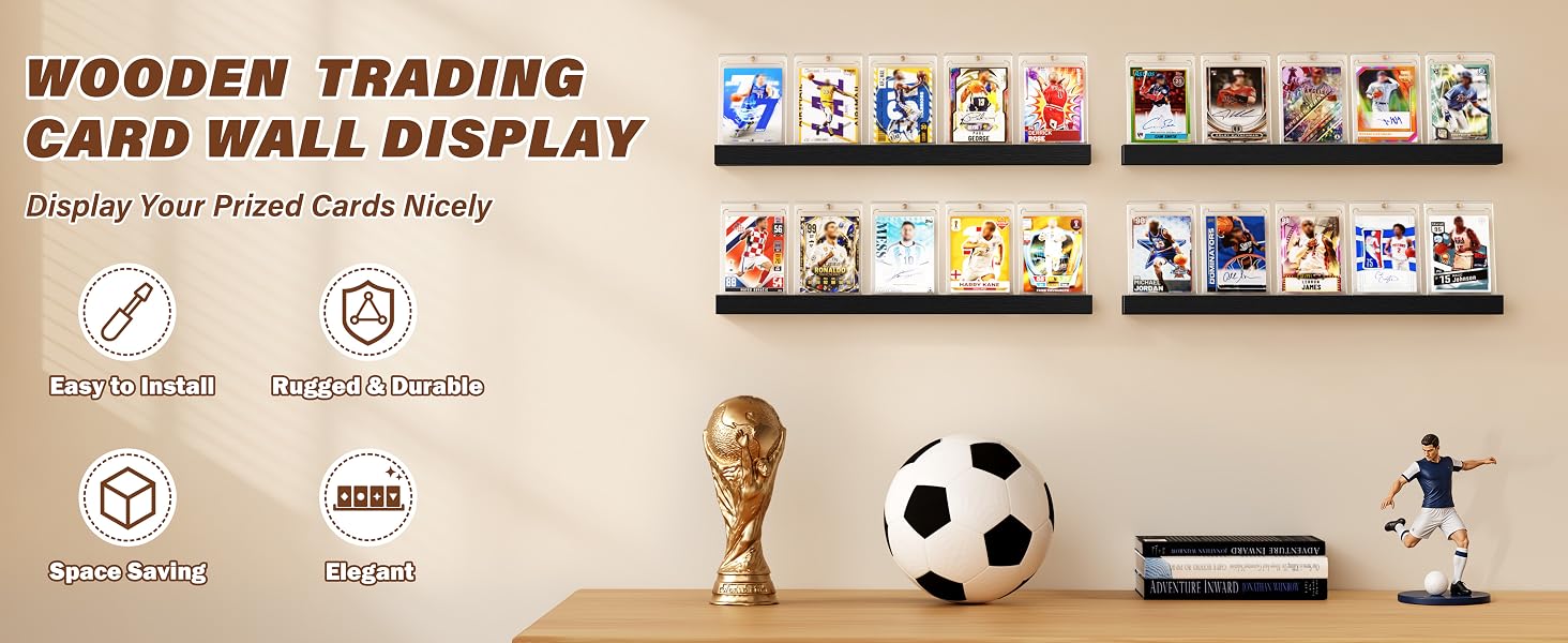 trading card wall display card display shelf card display case product details