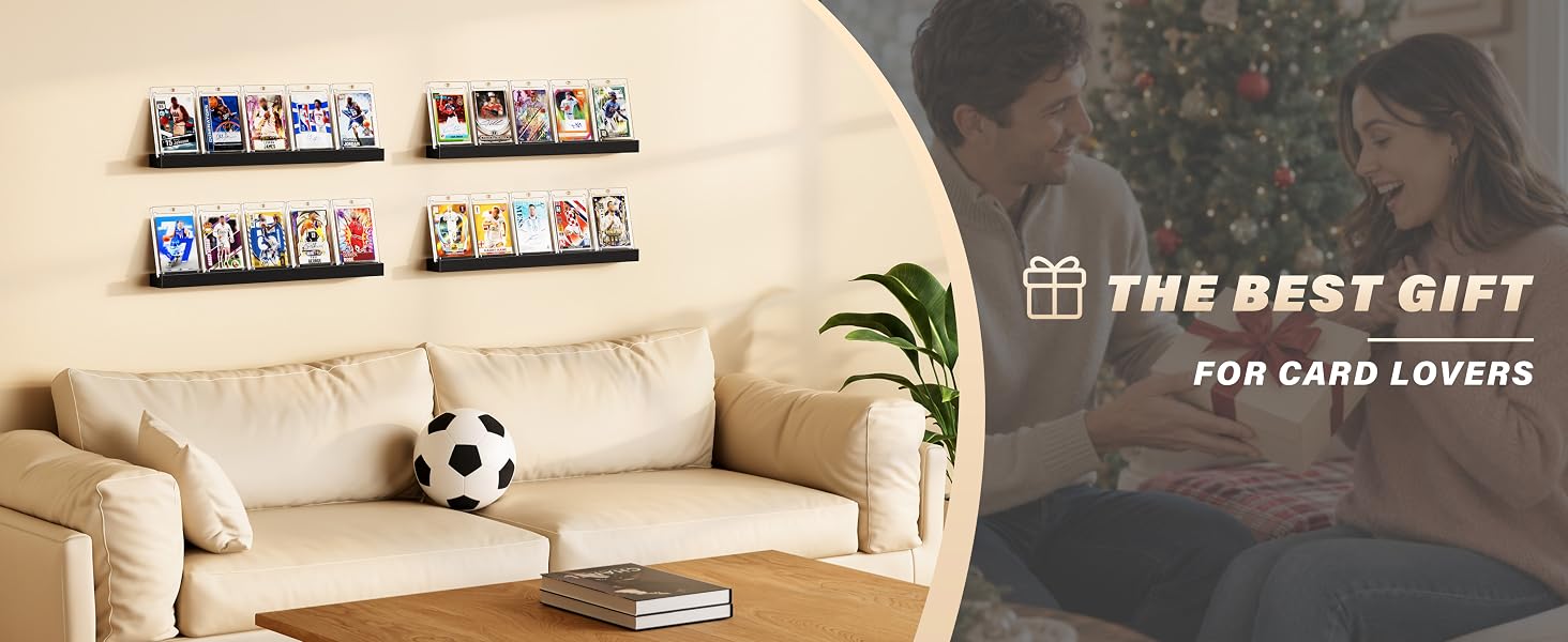 Trading Card Display Shelf for Wall Graded Card Display Wall Mounted, Sports Card Display Shelf product details
