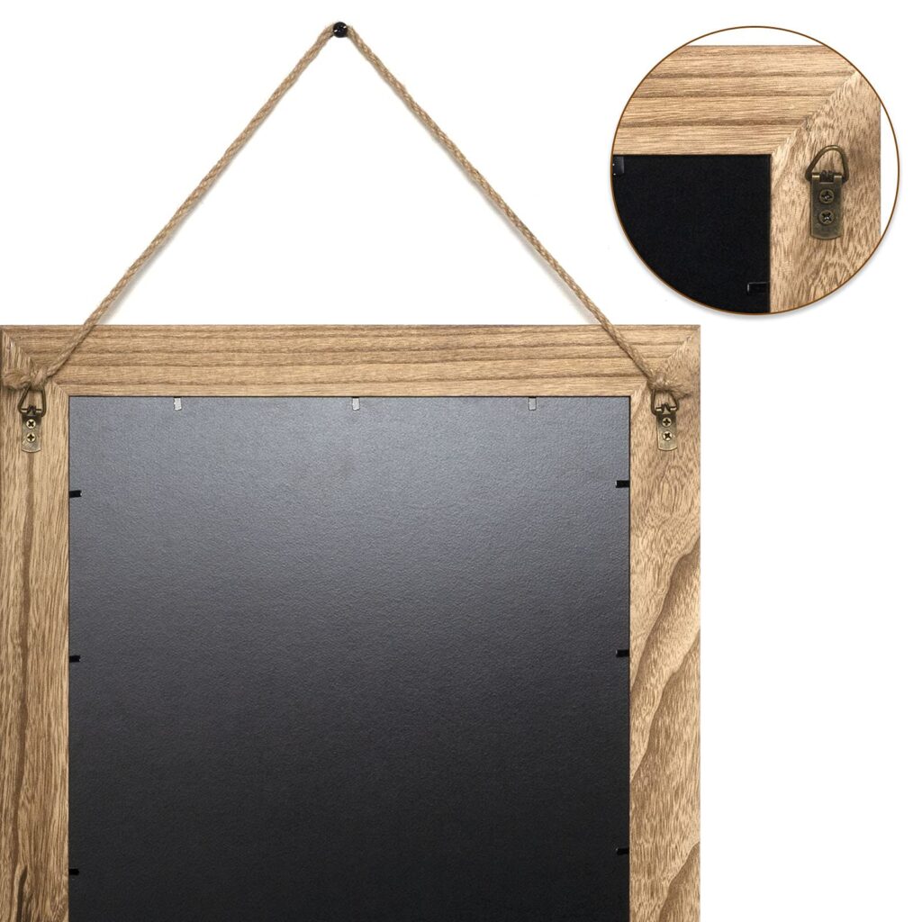 Emfogo Wall Mirror with Shelf, 20 x 16 inch Farmhouse Decor Wall Mirror Hanging for Bathroom, Vanity, Bedroom, Entryway, Living Room