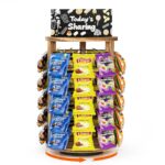 Emfogo 5-Tier Rotating Chip Rack Display Stand with 50 Clips
