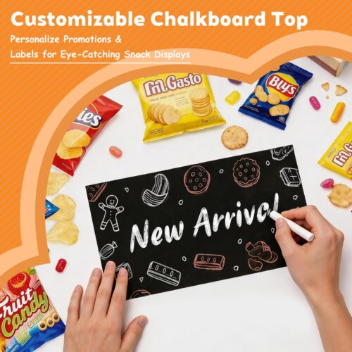 Emfogo 5-Tier Rotating Chip Rack Display Stand with 50 Clips