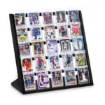 Emfogo 5 Tier Trading Card Display Stand – Wooden Holder for Graded Sports Card Collection