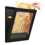 Emfogo Wall Vinyl Record Display Frame, LP Album Cover Frame (Black)