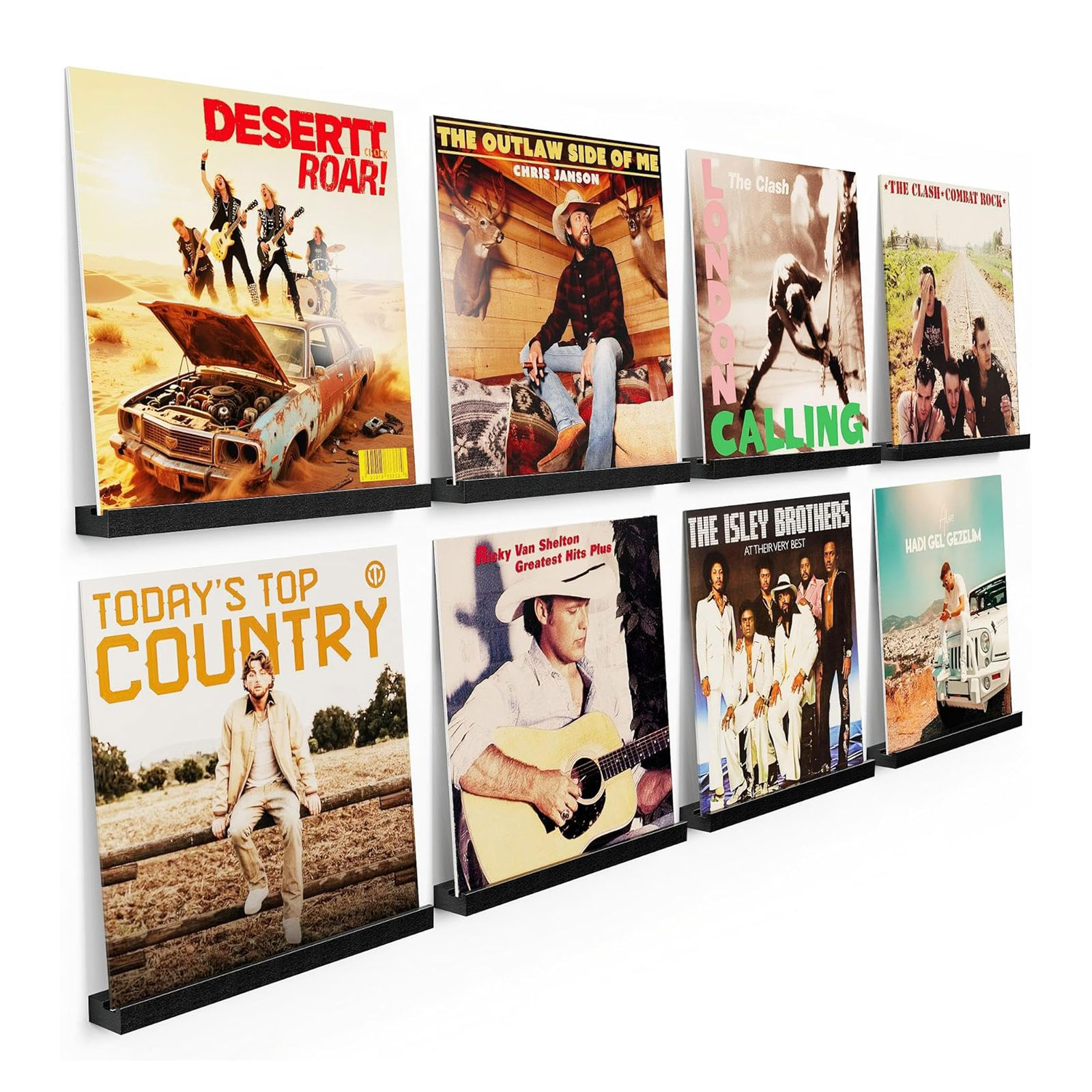 未标题-1-恢复的 Emfogo Wall Mount Vinyl Record Shelf, Wood Album Record Holder for Living Room - Image 1