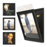Emfogo 3-Pack Vinyl Record Frame, 12x12 LP Album Cover Display Frame Black
