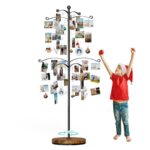 Emfogo 5FT Family Tree,Party Photo Display Tree, Picture Holder Stand,90 Clips Holder for 4x6, 5x7 Picture Polaroid Frames Hanging & Card Tree Holders