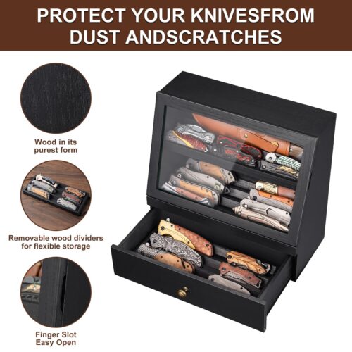 Yoimori Pocket Knife Display Case - Black