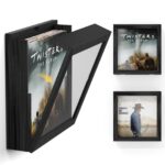 Emfogo 2 Pack Vinyl Record Frame, Album Frames for Display Up to 20 Records, Vinyl Frame for 12x12 Inch LP Album Cover