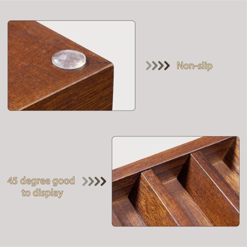 Emfogo Knife Display Case Knife Holder for Pocket Knife Case Storage, Edc Tray Fits Edc Flashlight