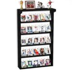 Emfogo 25 Trading Card Display for Wall, 5-Tier Sports Card Display Case