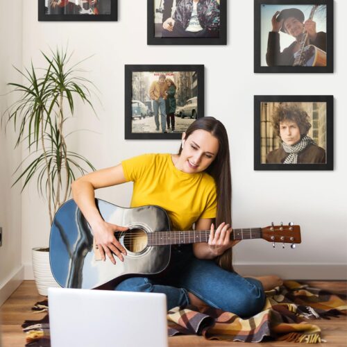 Emfogo 4 Pack Vinyl Record Frame for the Wall, Wall-Mounted Vinyl Record Display Frame, Album Frames for 12x12 Inch LP Album Cover
