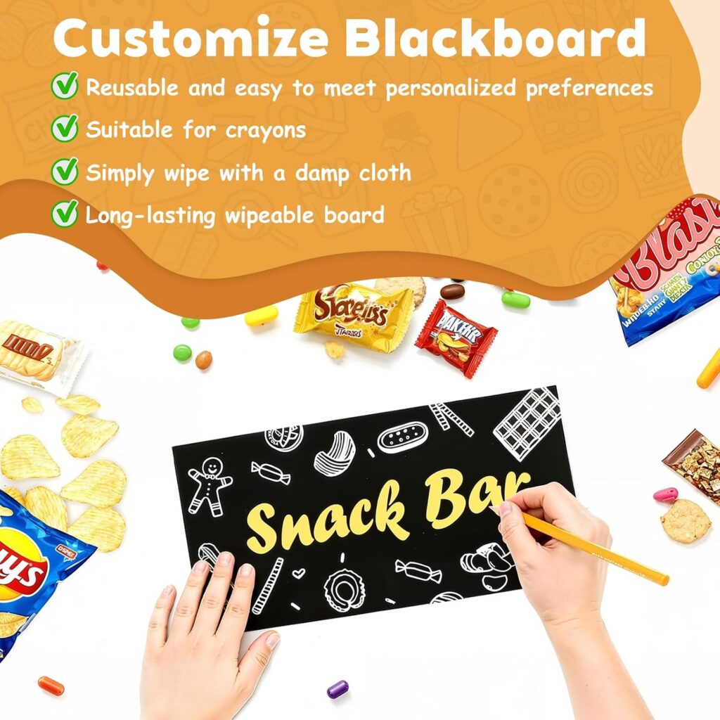 Emfogo Chip Rack Display Stand, 6 Tiers 50 Clips Snack Organizer, 360° Rotating Wood Base Candy Display Rack, Portable Retail Display Shelf for Countertop, Office, Store, Kitchen