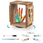 Emfogo 360-Degree Family Handprint Kit with Wooden Keepsake Frame - Brown