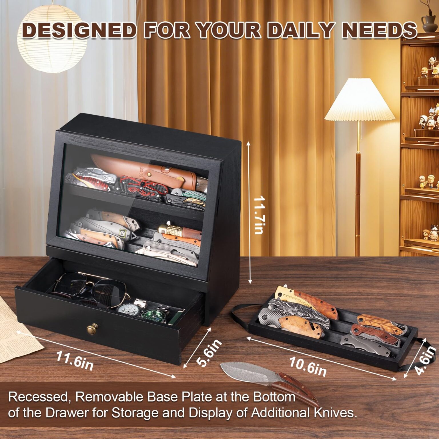 Yoimori Pocket Knife Display Case - Black