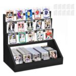 Emfogo 3-Tier Trading Card Display Stand with 5-Row Storage - Black