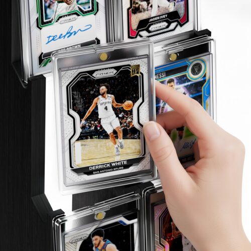 Emfogo Card Display Stand 2 Pack, Wooden 3 Tier Sports Graded Card Display