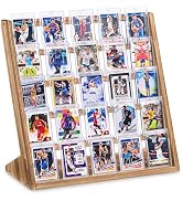 Emfogo Trading Card Display Stand, 5 Tier Sports Graded Card Display, Wooden Trading Card Display... product details