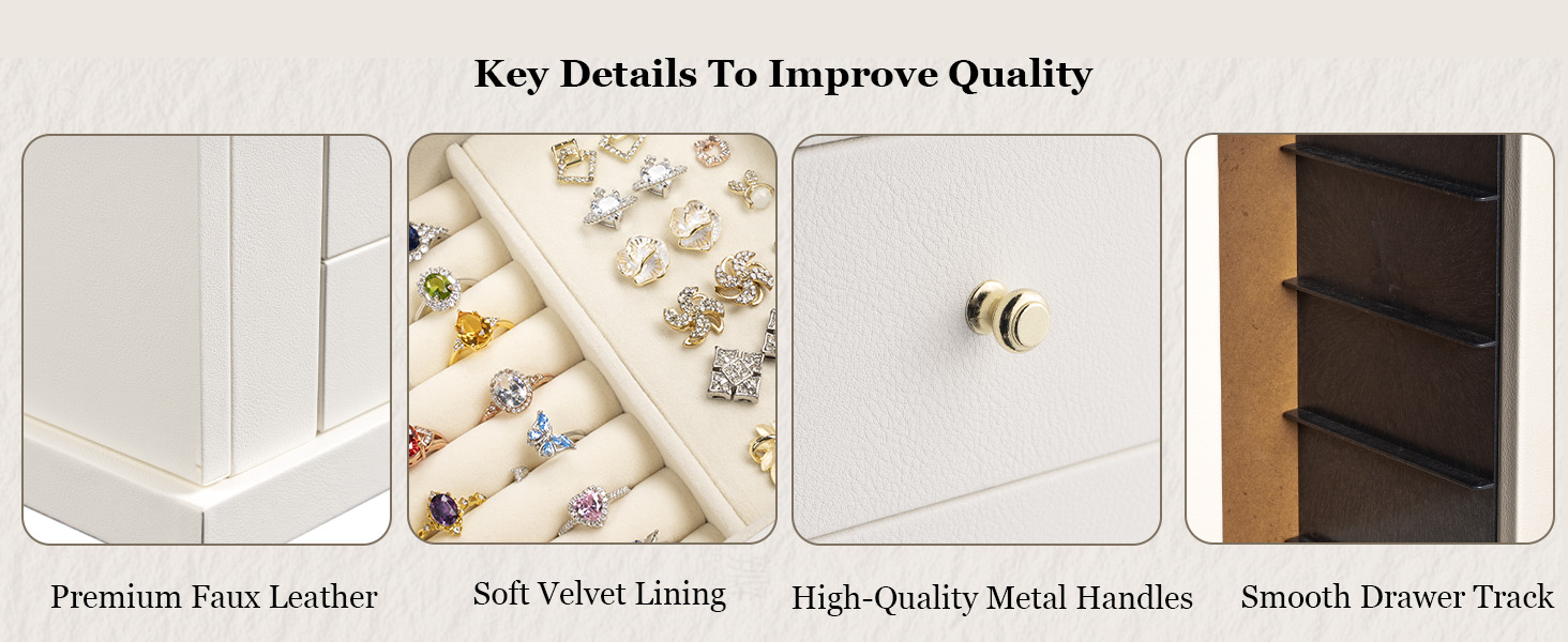 leather jewelry box product details