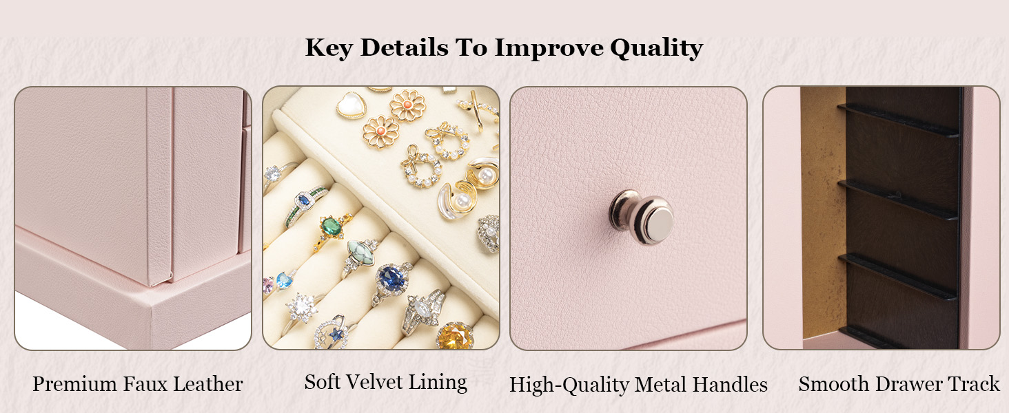 leather jewelry box product details