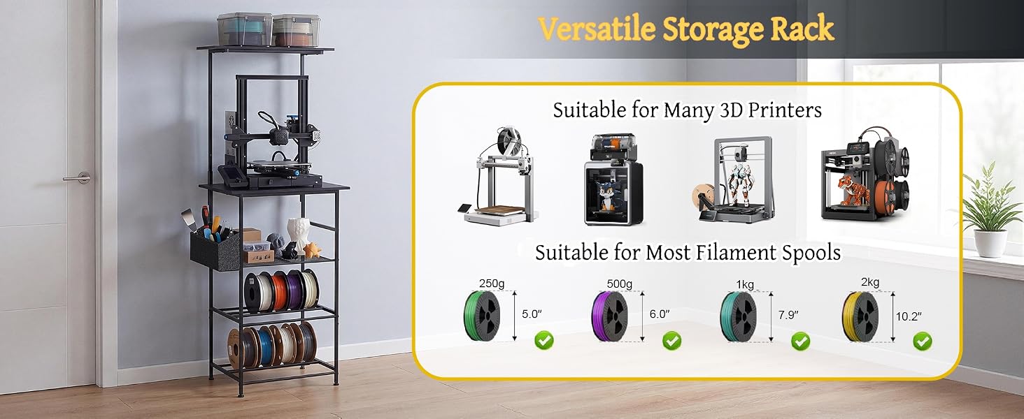 3D Printer Stand with Filament Storage product details