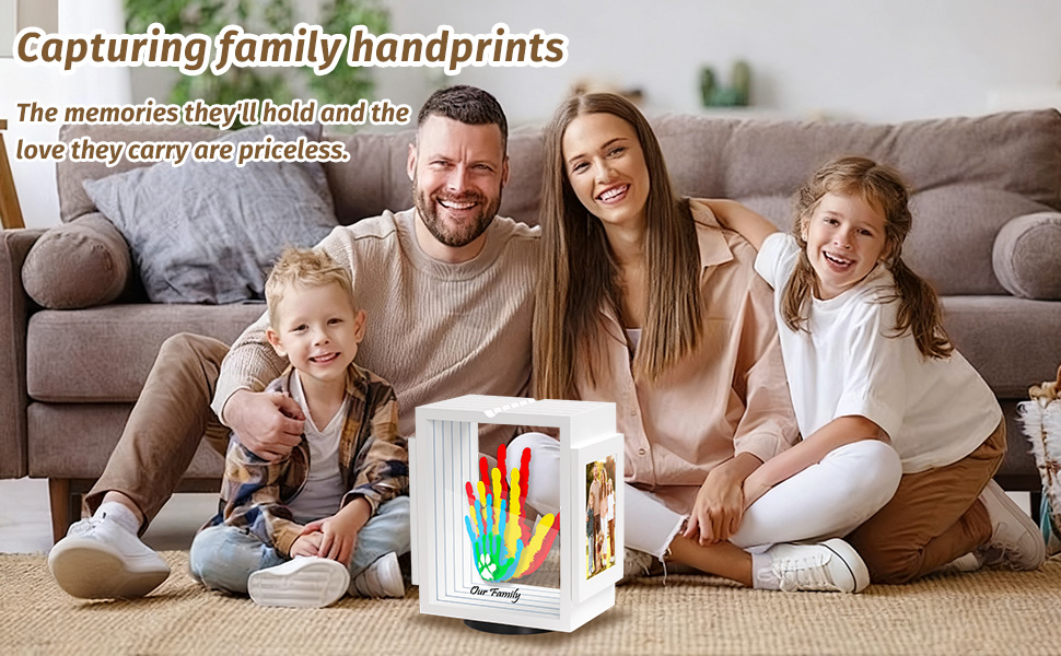 Emfogo 360-Degree Family Handprint Kit with Wooden Keepsake Frame product details