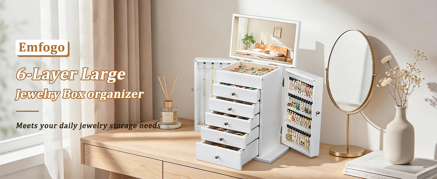 white jewelry box product details