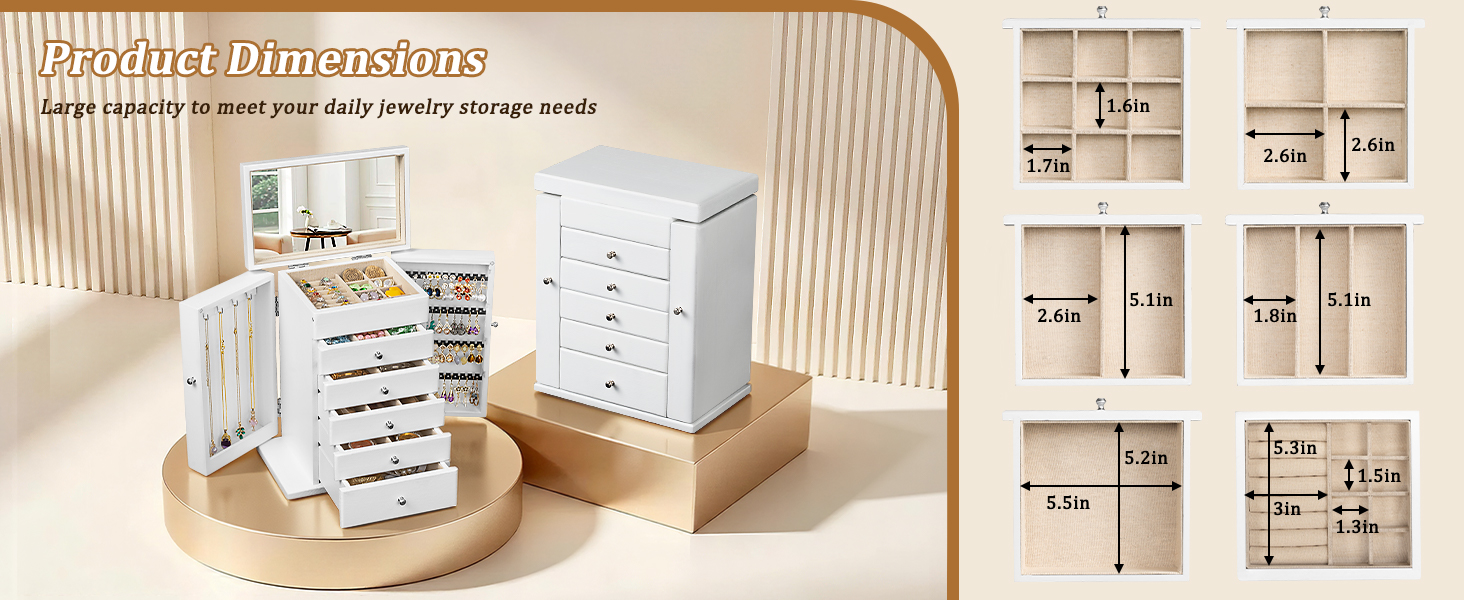 wood jewelry box product details