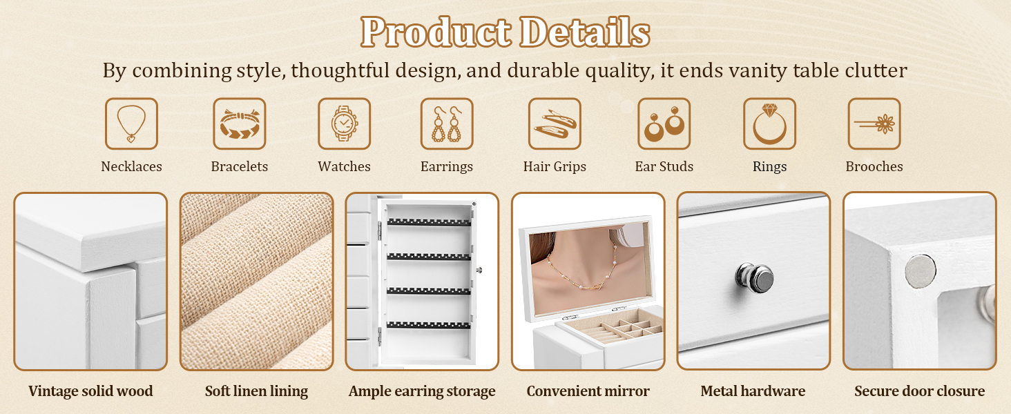 6 tier jewelry box product details