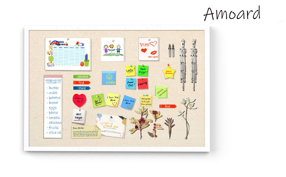 Linen Cork Bulletin Board product details