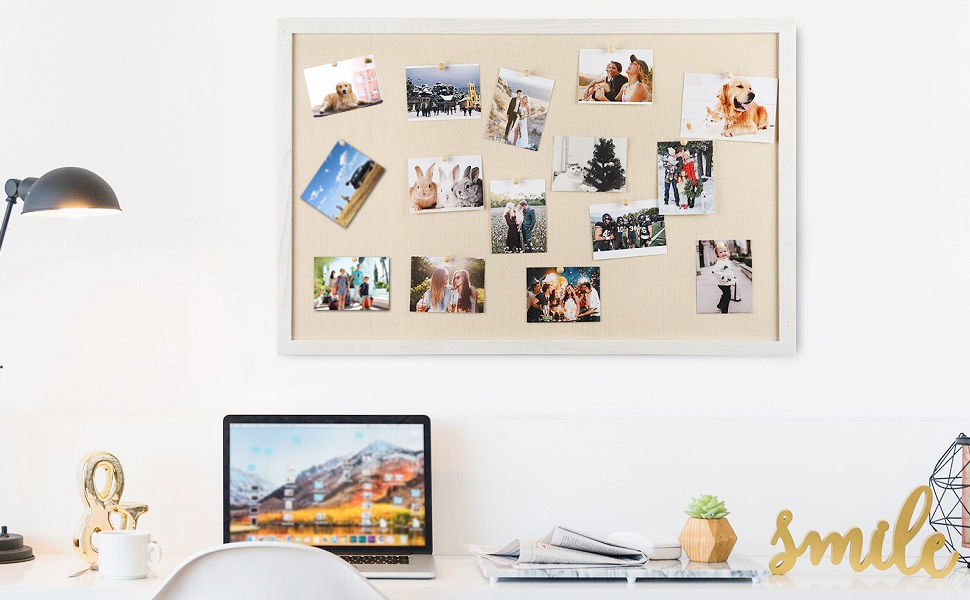 Linen Cork Bulletin Board product details